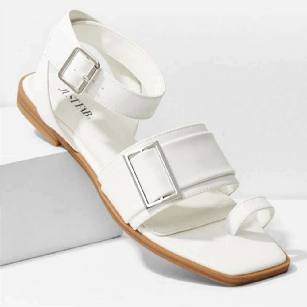 Just Fab White Sandals
